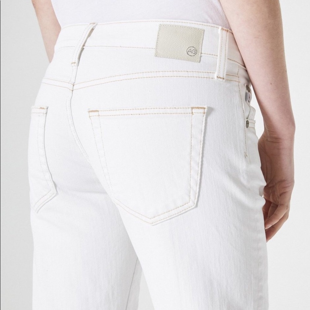 AG Adriano Goldschied Ex Boyfriend Slim Ecru Jeans
